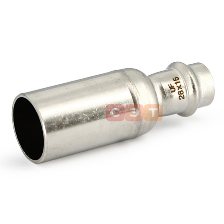 Муфта переходная однораструбная НВ пресс нержавеющая  28 х 18  UniFitt